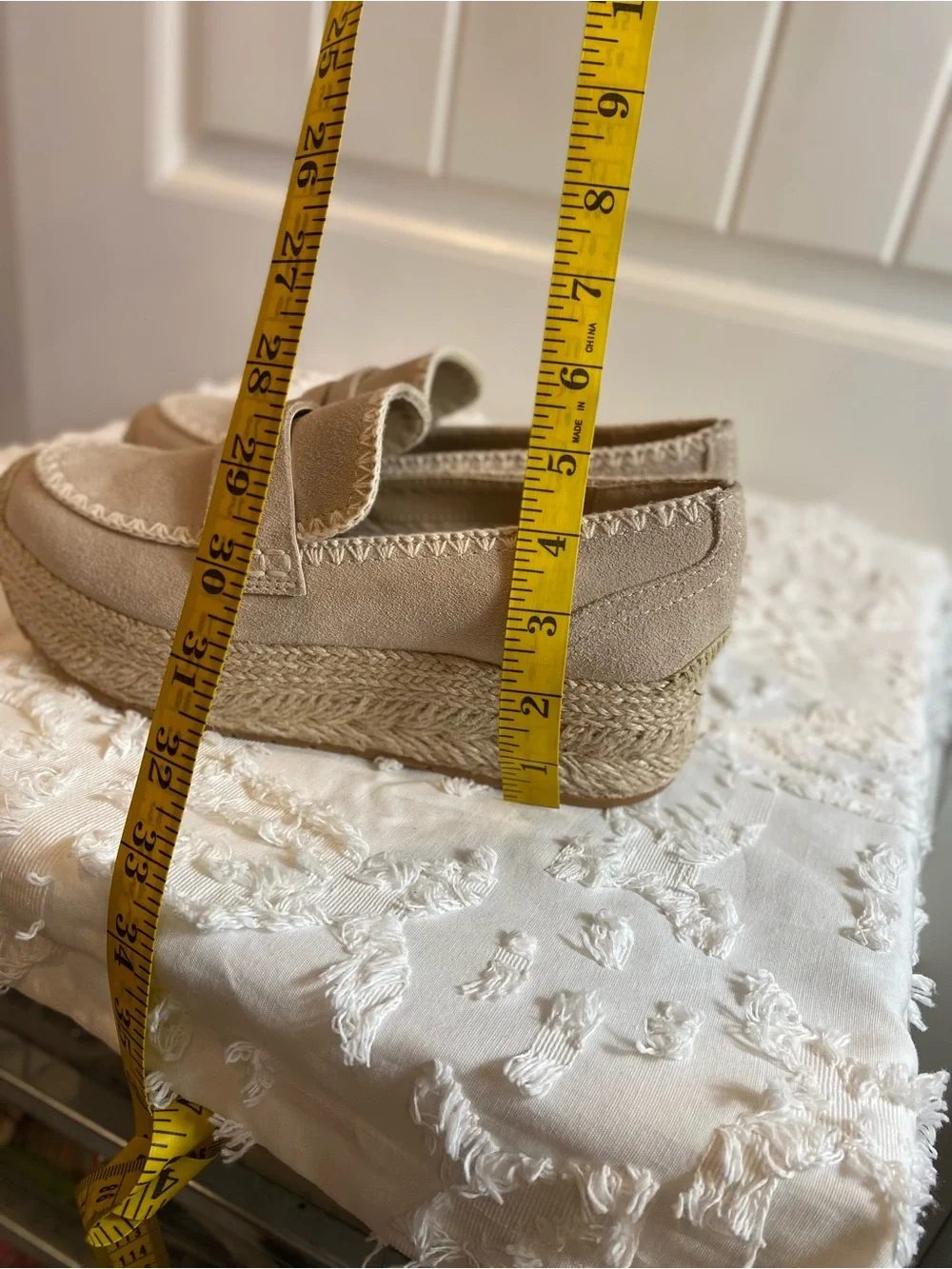 Dolce Vita Beige Suede Platform Loafers
